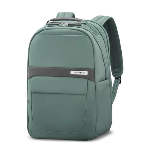 Samsonite Elevation Plus Backpack - Recyclex® RPET Body Fabric With Quick-Access Stash Pocket - Expands 1.5inches - AirTag™ Holder - Laptop Pouch - Cypress Green