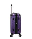Rockland London Hardside Spinner Wheel Luggage, Purple, 3-Piece Set (20/24/28)