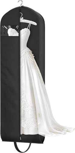 KEETDY Wedding Dress Garment Bag for Travel with 4" Gusseted Long Hanging Dress Bags for Gowns for Women Garment Cover Clothes Storage | Backpacks4Less