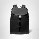Michael Kors Men's Hudson Slim Flap Backpack, Black, One Size