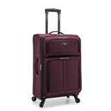 U.S. Traveler Anzio Softside Expandable Luggage with Spinner Wheels, Burgundy, 26-Inch Medium