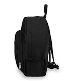 Everest Luggage Backpack with Front and Side Pockets, Black, Large