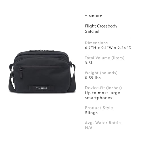 Timbuk2 Flight Crossbody Satchel, Jet Black