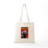 CafePress Obey The BLACK LAB! Tote Bag Natural Canvas Tote Bag, Reusable Shopping Bag