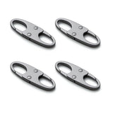 zelin Anti Theft Zipper Clips, Travel Essentials, Carabiner, 4Pcs Grey