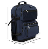 Everest Luggage Oversize Deluxe Backpack, Navy, X-Large