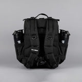 WOLFpak 25L Tactical Gym Backpack (Alpha Black) Durable 1000D Waterproof Oxford Material with MOLLE Webbing, Laptop Pocket & Dual Cup Holders