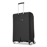 Samsonite Soft-Sided 25-Inch Lightweight Medium Checked Expandable Element Suitcase: Durable, 360° Spinner Wheels, Adjustable Telescopic Handle, 2 Front & 1 Side Pocket -Black