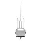 VEVOR Luggage Cart, 600 LBS Load Capacity, 3 Wheel Stainless Steel Bellman Cart, Valet Kart with Grey Carpeted Deck and Rubber Wheels, Ideal for Convention Centers, Hotels, Rental Properties, Silver