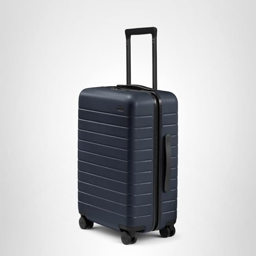 Away Bigger Carry-On Luggage, Lightweight Hardside Large Suitcase with Spinner Wheels, TSA Lock, Airline Approved, Navy Blue