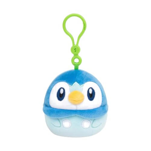 Squishmallows Official Pokemon 3.5 Inch Mini Keychain Bag Clip Accessory (Piplup)