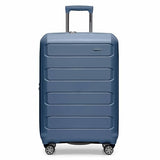 Traveler's Choice Pagosa Hardshell Expandable Luggage with Spinner Wheels, Slate Blue, 3-Piece Set (22/26/30)