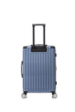 Rockland Costa Mesa 3 PC Luggage Set, 2 PC Hard Case Upright Luggages with Spinner Wheels and a 14" Polyester Tote Bag, Blue, (14" Tote, 20", 24")