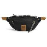 Topo Designs Mountain Waist Pack – Durable Lightweight Hip Pack, Shoulder Sling Bag for Daily Essentials, Adjustable Fit, 2 Storage Pockets, 410D Nylon Ripstop, 2L capacity (Black/Natural)