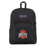 JanSport NCAA Officially Licensed Backpack, Ohio State Buckeyes, Superbreak Plus with Padded 15'' Laptop Sleeve, Spacious Computer Bag for Men & Women, Durable Daypack with Bottle Pocket, Black