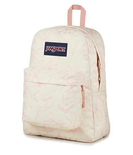 JanSport SuperBreak Plus Backpack with Padded 15-inch Laptop Sleeve and Integrated Bottle Pocket - Spacious and Durable Daypack for Work and Travel - Rows Of Bows