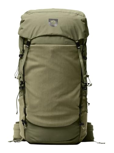 Fjällräven Kajka X-Latt 45 Trekking Backpack - Lightweight Expedition Pack, Adjustable Suspension - Hiking, Backpacking, Green, Medium/Large