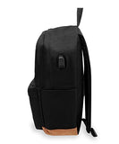 Everest Unisex Adults Vintage Laptop Backpack, Black, One Size US