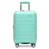 Traveler's Choice Pagosa Hardshell Expandable Luggage with Spinner Wheels, Mint, 22-Inch Carry-on