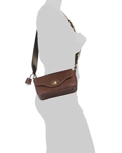 Radley London Heirloom Place Faux Croc Small Leather Flapover Crossbody Bag