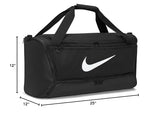 Nike Unisex Brasilia 9.5 Training Duffel Bag (Medium, 60L), Black/Black/White, MISC