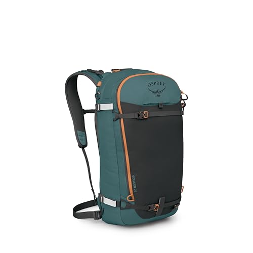 Osprey Soelden 25L Ski and Snowboard Backpack - Lightweight Men's Backcountry Pack - Avalanche Safety Access - Diagonal/A-Frame Ski Carry, Snowboard Carry - 100% Recycled Nylon, Cascade Blue