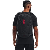Under Armour Unisex-Adult Hustle 5.0 Backpack , (017) Black / Black / Red , One Size Fits All