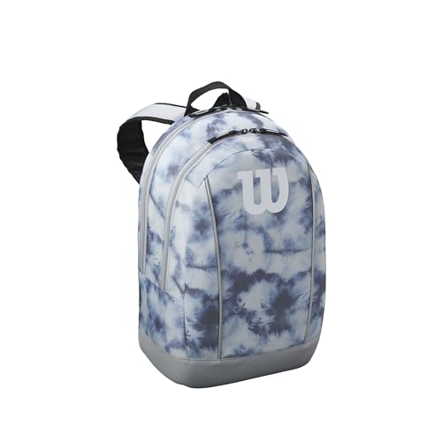 WILSON Junior Tennis Backpack - Holds up to 2 Rackets, Grey/Blue