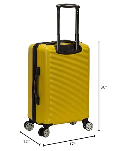 Rockland Horizon Hardside Expandable Spinner Wheel Luggage Set, Yellow, 3-Piece Set (20/24/28) (F237-YELLOW)