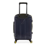Nautica Maker Hardside Spinner Luggage, lightweight, Navy/Yellow, Carry-On 21-Inch