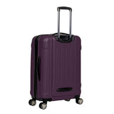Kenneth Cole REACTION Renegade Luggage Expandable 8-Wheel Spinner Lightweight Hardside Suitcase, Midnight Plum, 24-Inch Checked