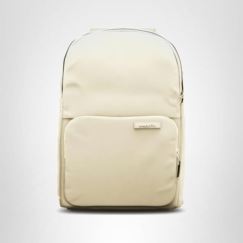 BREVITE The Backpack- Casual daypack backpacks for every function. Compact but spacious 18L aesthetic traveling backpack with laptop compartment. (Tan)