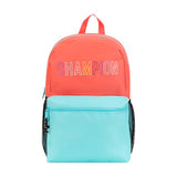 Champion Kids' Merit Backpack with Padded Straps, Water Bottle Pocket and Laptop Compartment for Daily Use, Coral, One Size