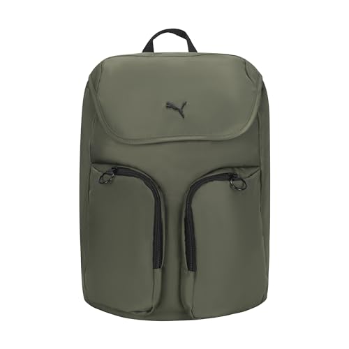 PUMA Women's Rival Rucksack Backpack with Drawcord Closure & Zip Pockets, Green, One Size | Backpacks4Less