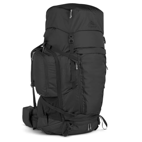 Kelty Coyote 60-105 Liter Internal Frame Backpack - Hiking, Backpacking, Travel, Adjustable Torso (105L / Black) | Backpacks4Less