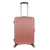 World Traveler Dejuno Beaumont 20-Inch Carry-On Lightweight Hardside Expandable Spinner Luggage - Rose Gold
