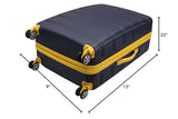Rockland Unisex Adults Melbourne Hardside Expandable Spinner Wheel Luggage, Navy, 2-Piece Set (20/28)