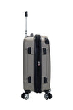 Rockland London Hardside Spinner Wheel Luggage, Silver, Carry-On 20-Inch