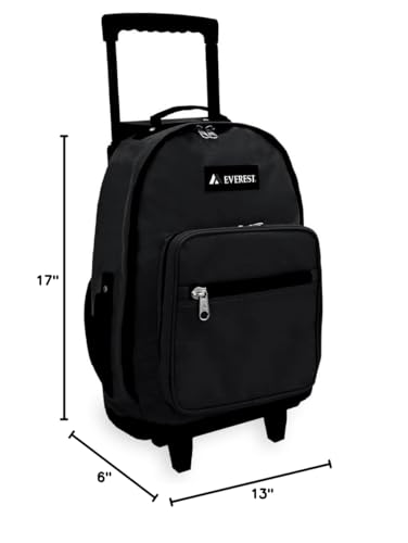 Everest 1045mWheeled Backpack - Standard, Black, One Size,1045WH-BK