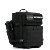 WOLFpak 25L Tactical Gym Backpack (Alpha Black) Durable 1000D Waterproof Oxford Material with MOLLE Webbing, Laptop Pocket & Dual Cup Holders