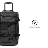 Eastpak Duffel Pack Wheel S – 38L Wheeled Duffel with Telescopic Handle, Convertible Backpack Straps, Weatherproof Finish & Gear Loops, Tarp Black