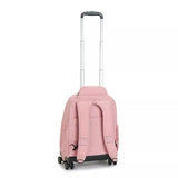 Kipling New Zea 15" Laptop Rolling Backpack Bridal Rose