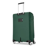 Samsonite Soft-Sided 25-Inch Lightweight Medium Checked Expandable Element Suitcase: Durable, 360° Spinner Wheels, Adjustable Telescopic Handle, 2 Front & 1 Side Pocket- Bistro Green