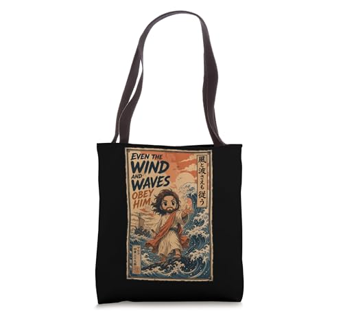 Even The Wind And Waves Obey Him Matthew 8 27 Tote Bag | Backpacks4Less