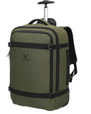 Hynes Eagle Rolling Backpack 42L Backpack with Wheels Airline Approved Carry on Luggage Laptop Travel Suitcase Bag for Women Men Dark Green
