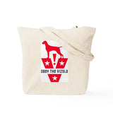 CafePress American Vizsla Obey The V Tote Bag Reusable Natural Beige Canvas Shopping Bag