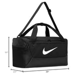 Nike Unisex Brasilia Training Duffel Bag (Small, 41L), Black/Black/White, MISC