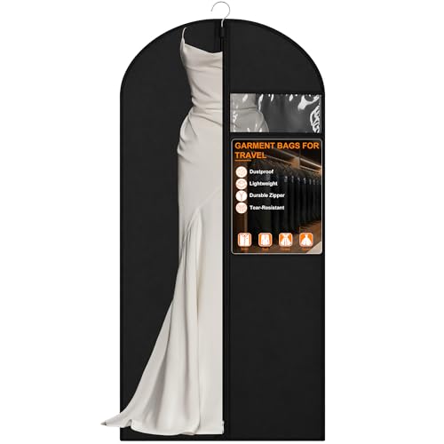Garment Bags for Travel & Hanging Clothes, 55" Suit Bag for Closet Storage, Lightweight Dress Bags for Gowns Long, Dustproof Garment | Backpacks4Less