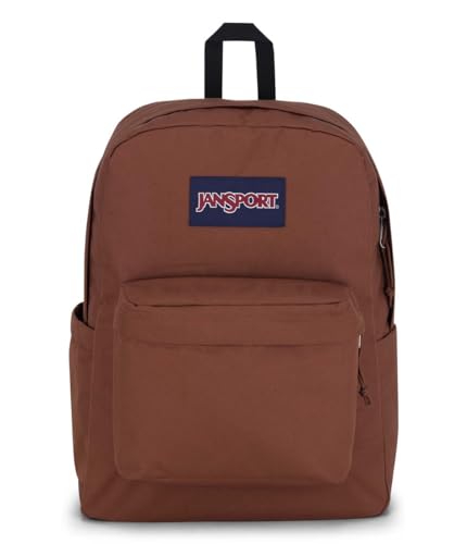 JanSport SuperBreak Plus Backpack with Padded 15-inch Laptop Sleeve and Integrated Bottle Pocket - Spacious and Durable Daypack for Work and Travel - Basic Brown