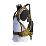 ZRSCHYG Hiking/Hunting Backpack Frame, Aluminum External Frame Backpack, Lightweight & Foldable 28.7 x 14.6 x 9.8 inches (khaki)